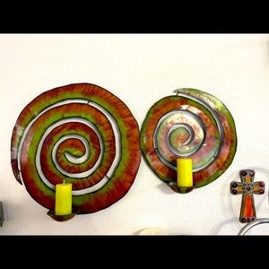 Decorative Wall Piece w/candles.